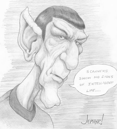 'No Signs Of Intelligent Life' - Pencil Sketch- Copyright 2016, Jephyr (Jeff Curtis), All Rights Reserved